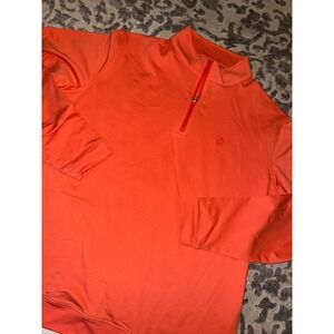 Peter Millar‎ men's orange golf 1/4 zip up sweatshirt size XL